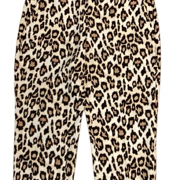 Banana Republic AVERY Leopard Print Ankle Length Light Weight Pants Size 6 - Picture 9 of 11